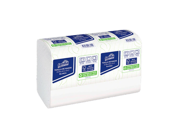 TOALLA MANO FAMILIA Z BLANCA X UND 24DISP*150UND