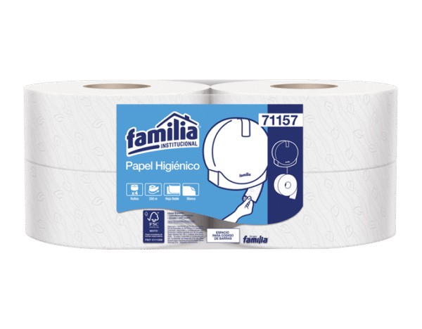 PAPEL HIGIENICO JUMBO FAMILIA BLANCO 4UNDX250MT