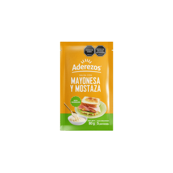 SALSA CON MAYONESA Y MOSTAZA ADEREZOS 12DISPX12UNDX80G(960G)