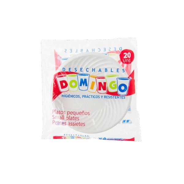 PLATO DOMINGO BLANCO PEQUEÑO 120DISPX20UND
