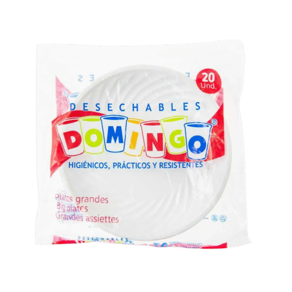 PLATO DOMINGO GRANDE S/IMP 9" (250) 20DISPX12UND