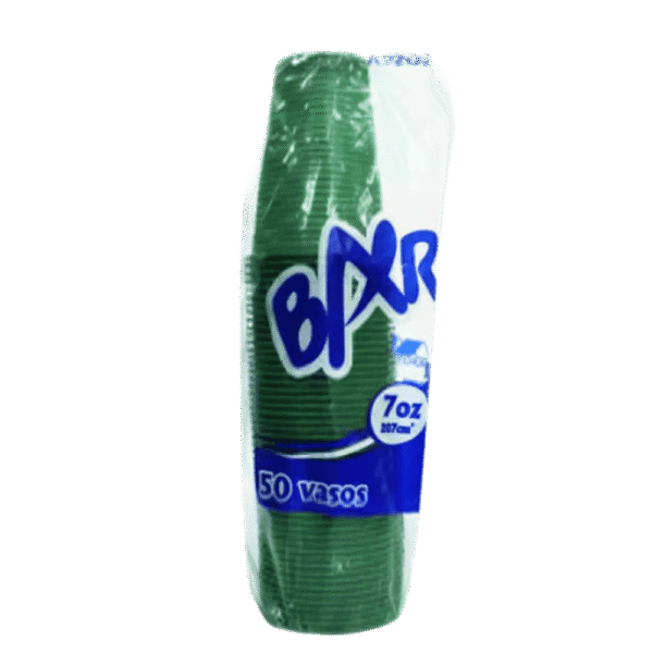 VASO 7 ONZ POLICOLOR BAR 120DISP*25UND