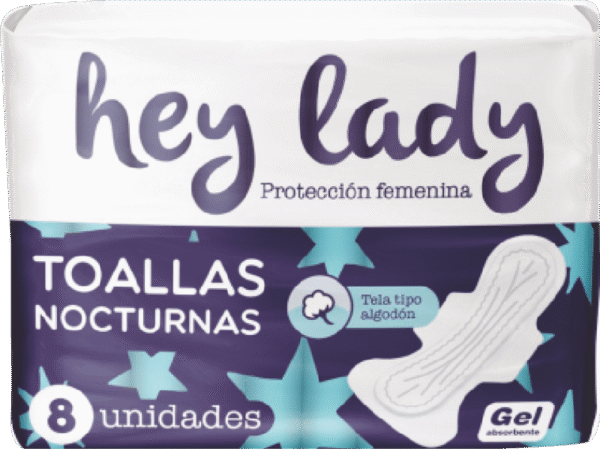 TOALLA HIGIENICA HEY LADY NOCTURNA 24DISPX8UND