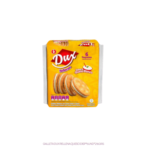 GALLETA DUX RELLENA QUESO DISP*6UND*216GRS