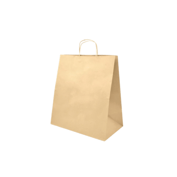 BOLSA DELIVERY NATURAL 33+17X34 CON MANIGUETA 8DISPX25UND